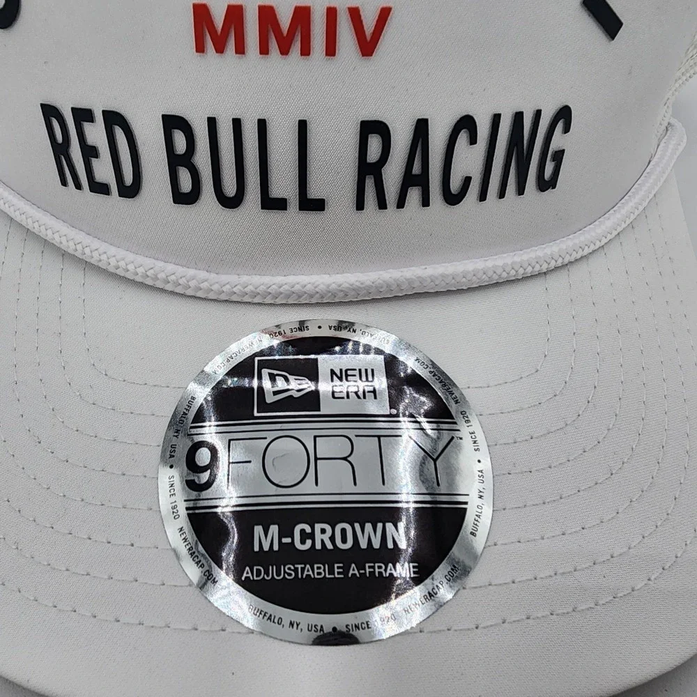 Oracle Red Bull Nascar Racing‎ Cap New Era 9FORTY Trucker Hat White Snapback NEW